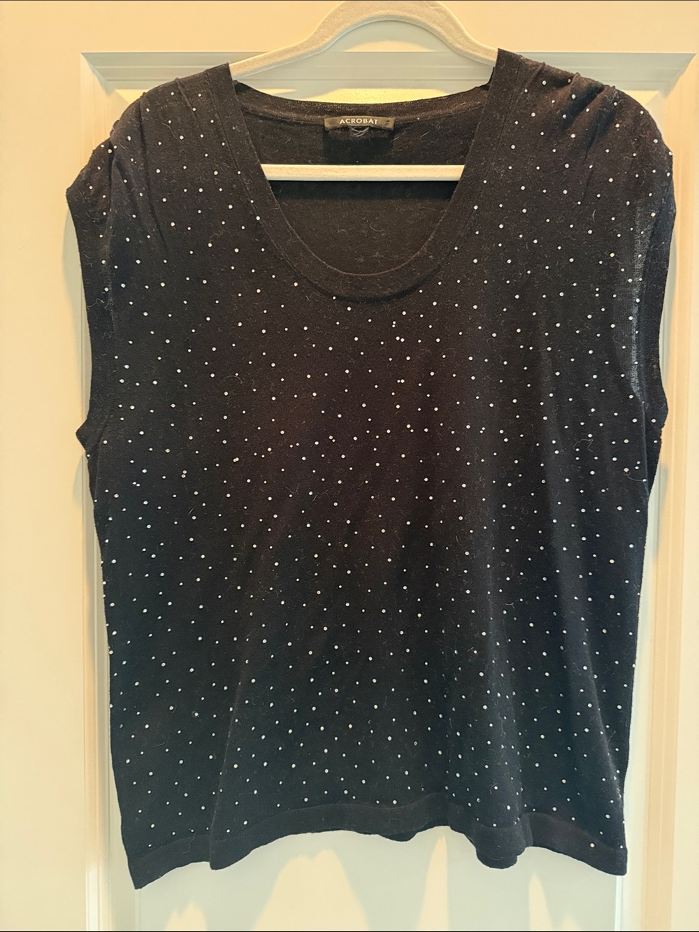 Acrobat black tank with crystals